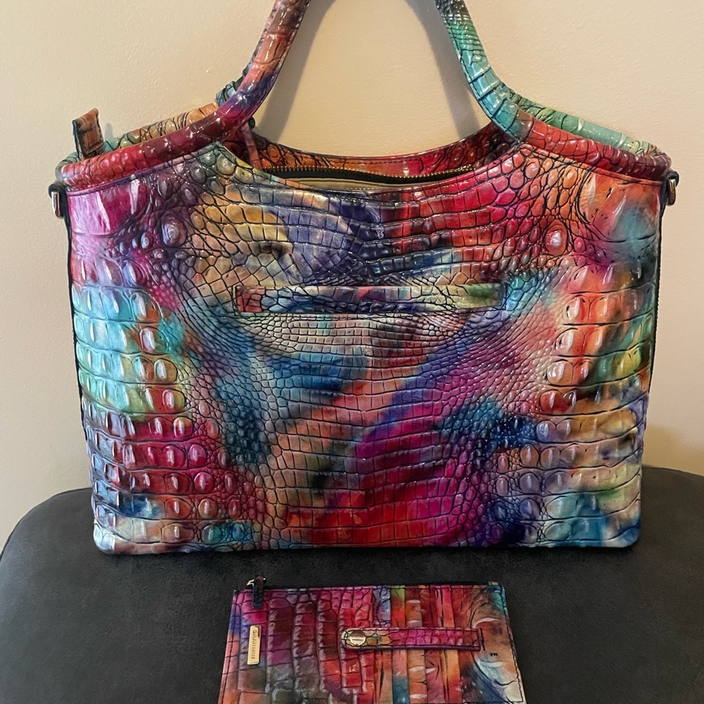 Brahmin Melbourne Collection Elaine Leather Satchel Bag
